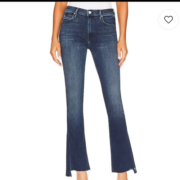 J.Crew Hipslung high low raw hem dark wash low rise jeans sz 28 - Picture 1 of 10